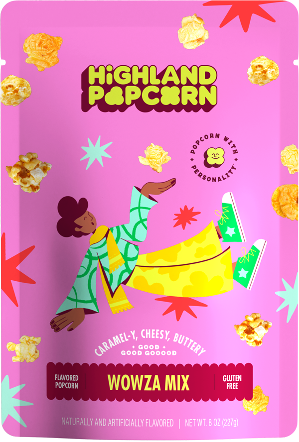 Highland Popcorn Wowza packaging