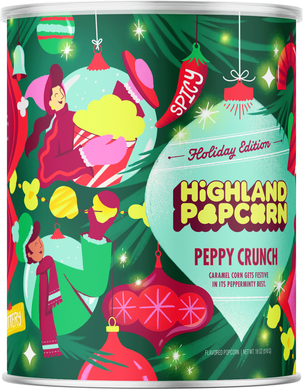 Highland Popcorn tin animation